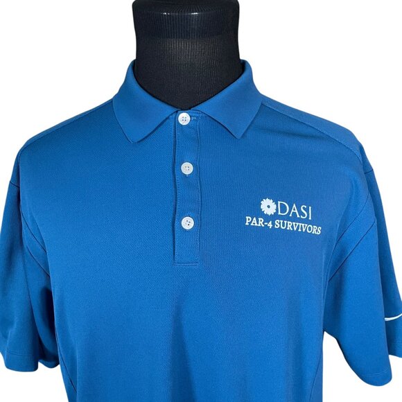 Nike Men's Blue Short Sleeve Polo Shirt Large Dasi - Picture 3 of 8